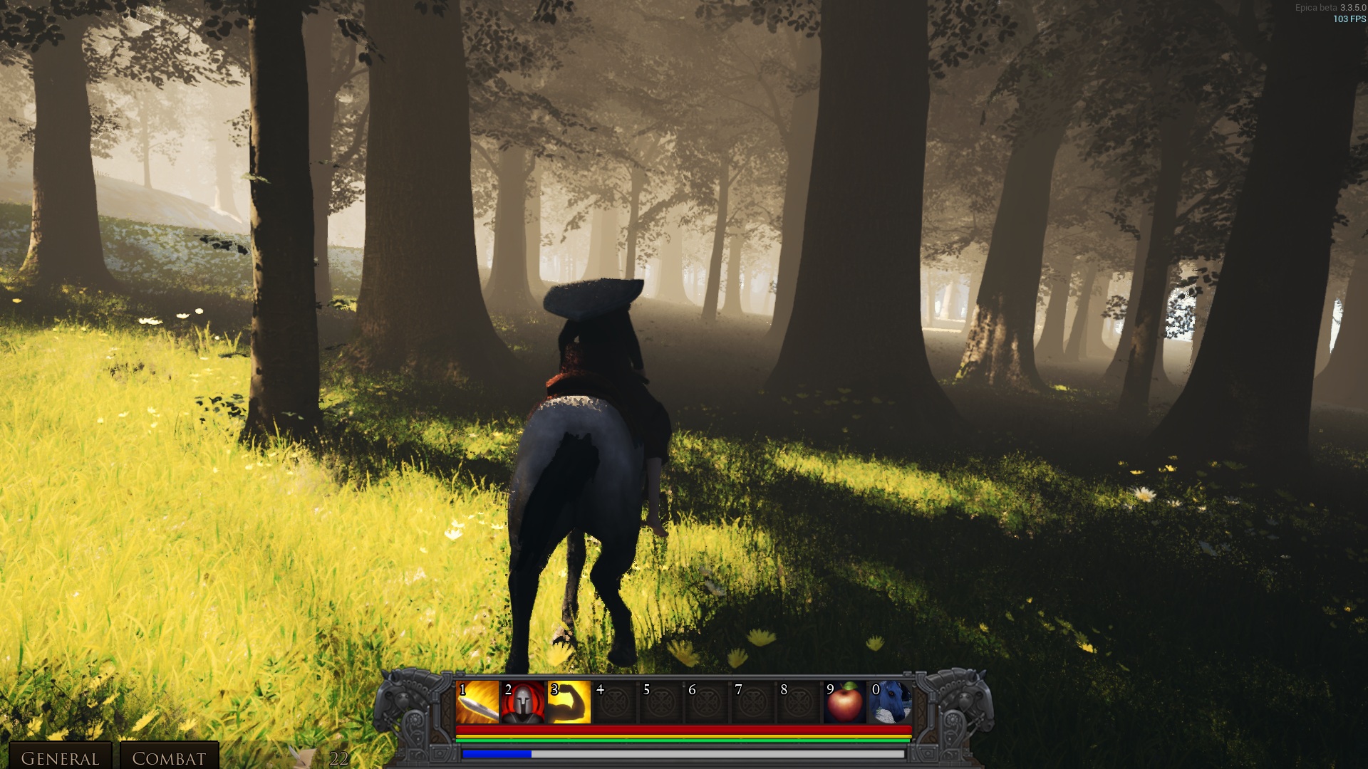 Mount riding Riding in the forest